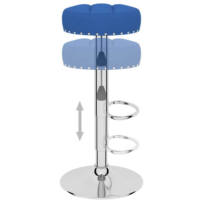 Sgabelli da Bar 2 pz Blu in Tessuto - homemem39