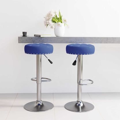 Sgabelli da Bar 2 pz Blu in Tessuto - homemem39