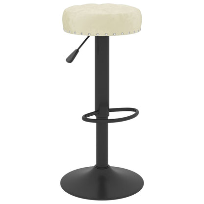 Sedie da Bar 2 pz Crema in Velluto - homemem39