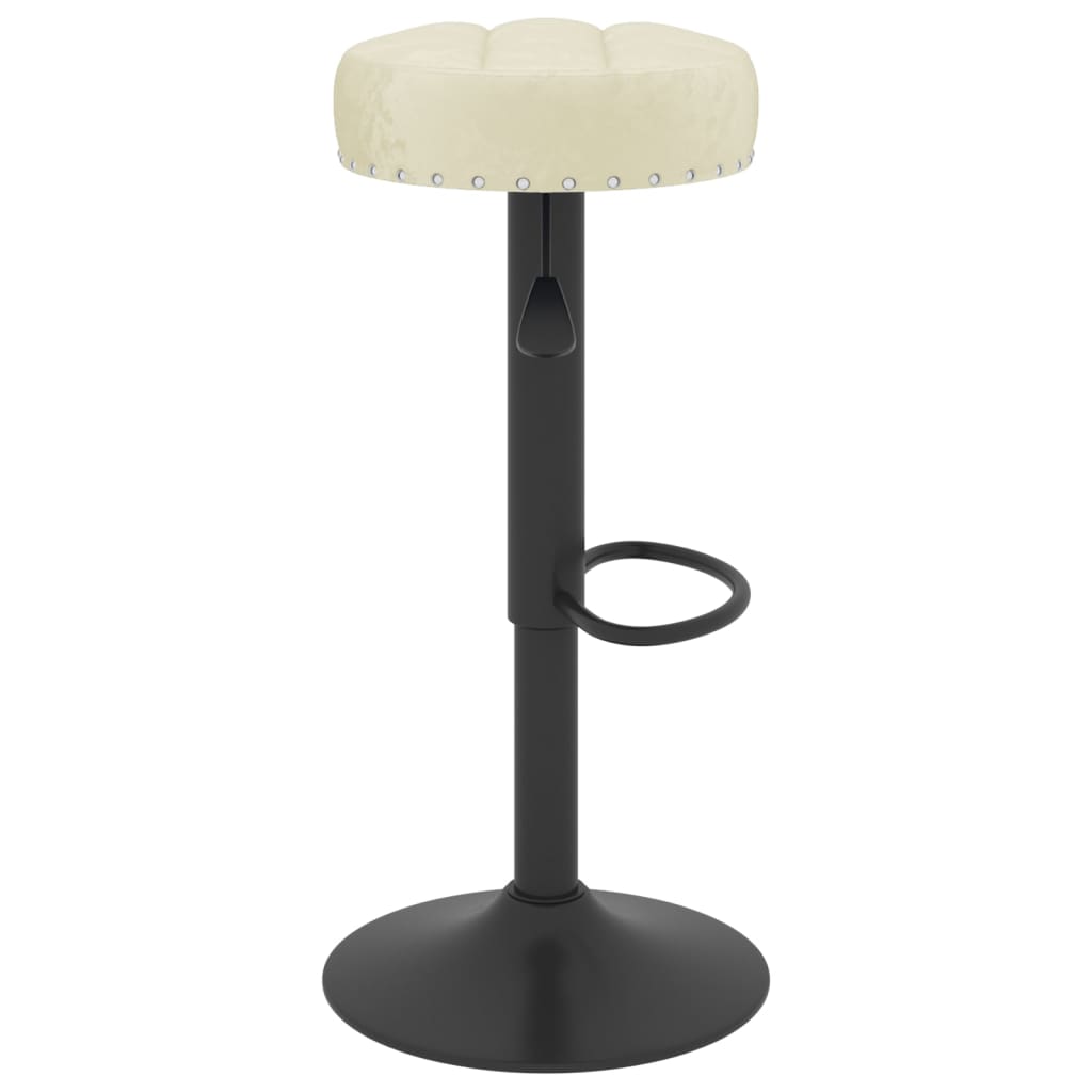 Sedie da Bar 2 pz Crema in Velluto - homemem39