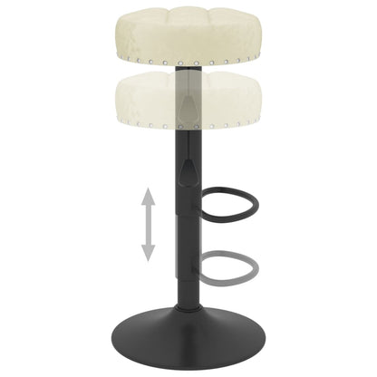 Sedie da Bar 2 pz Crema in Velluto - homemem39