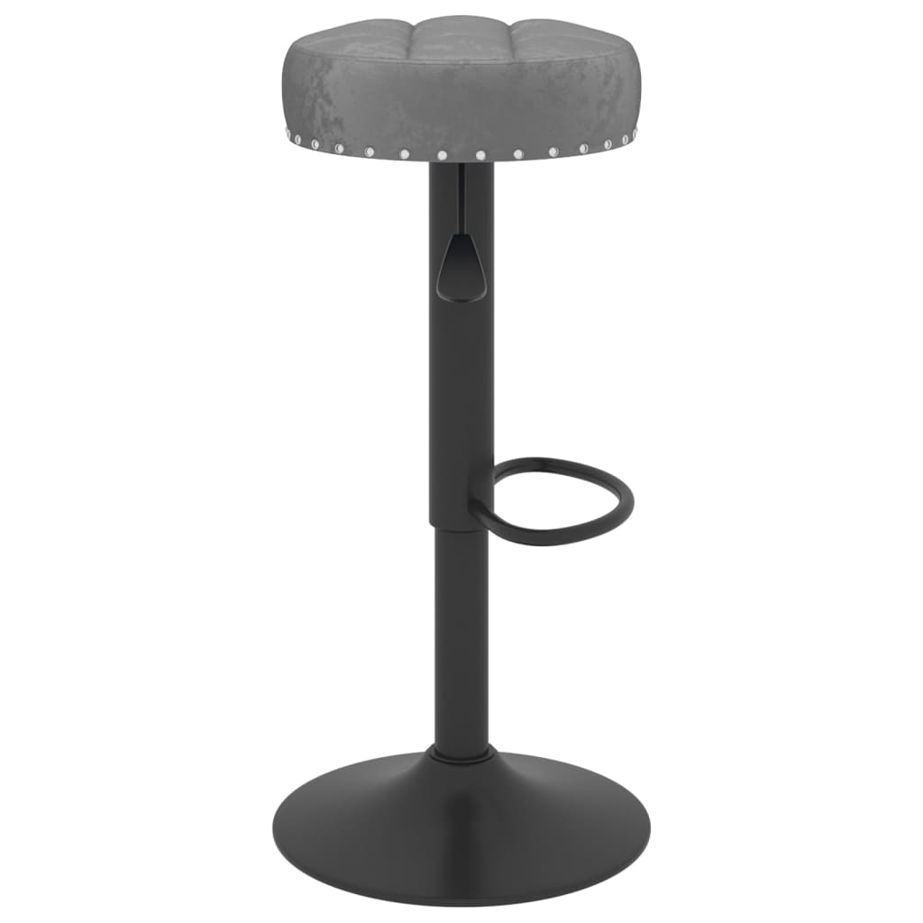 Sedie da Bar 2 pz Grigio Scuro in Velluto - homemem39