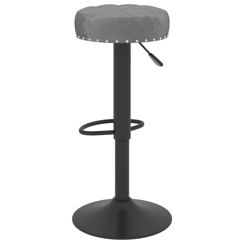 Sedie da Bar 2 pz Grigio Scuro in Velluto - homemem39