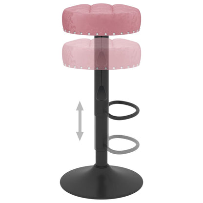 Sgabelli da Bar 2 pz Rosa in Velluto - homemem39