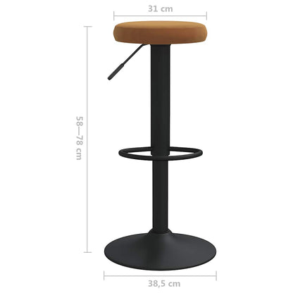 Sgabelli da Bar 2 pz Marroni in Velluto - homemem39