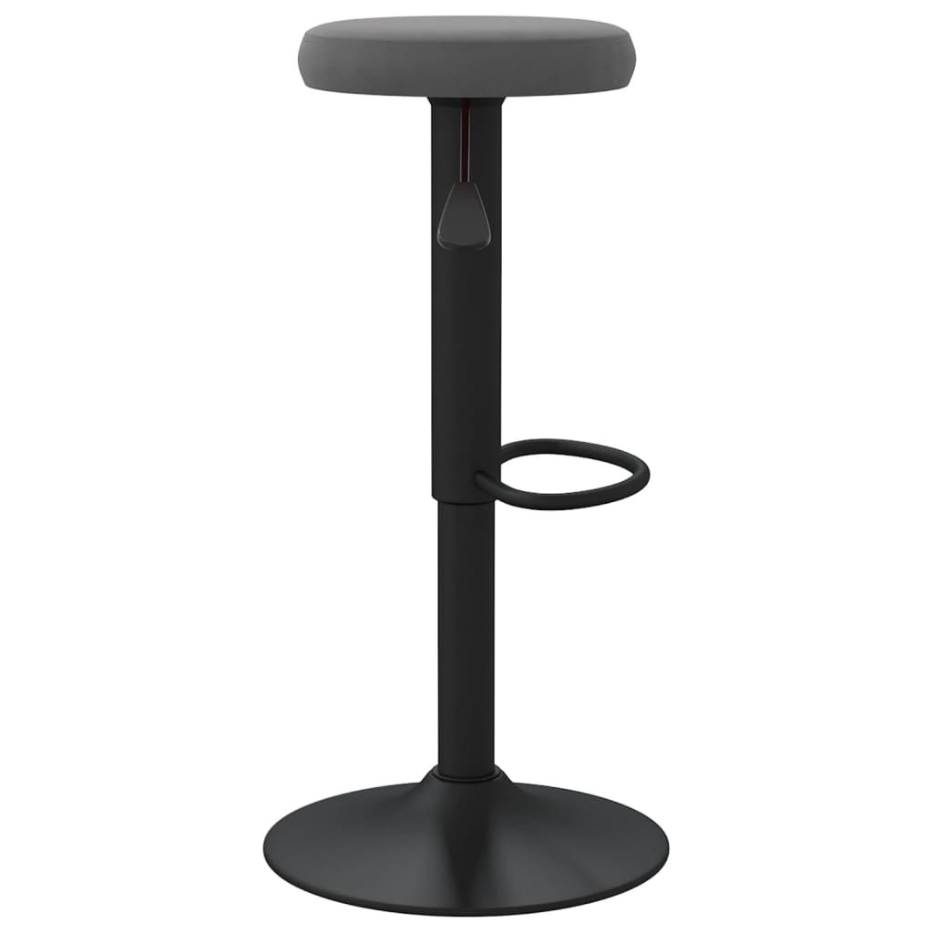 Sedie da Bar 2 pz Grigio Scuro in Velluto - homemem39