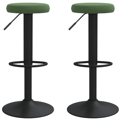 Sgabelli da Bar 2 pz Verde Scuro in Velluto - homemem39
