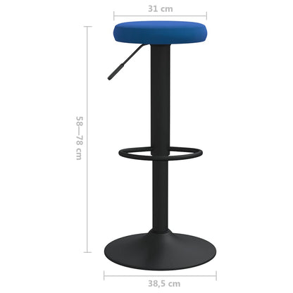 Sgabelli da Bar 2 pz Blu in Velluto - homemem39