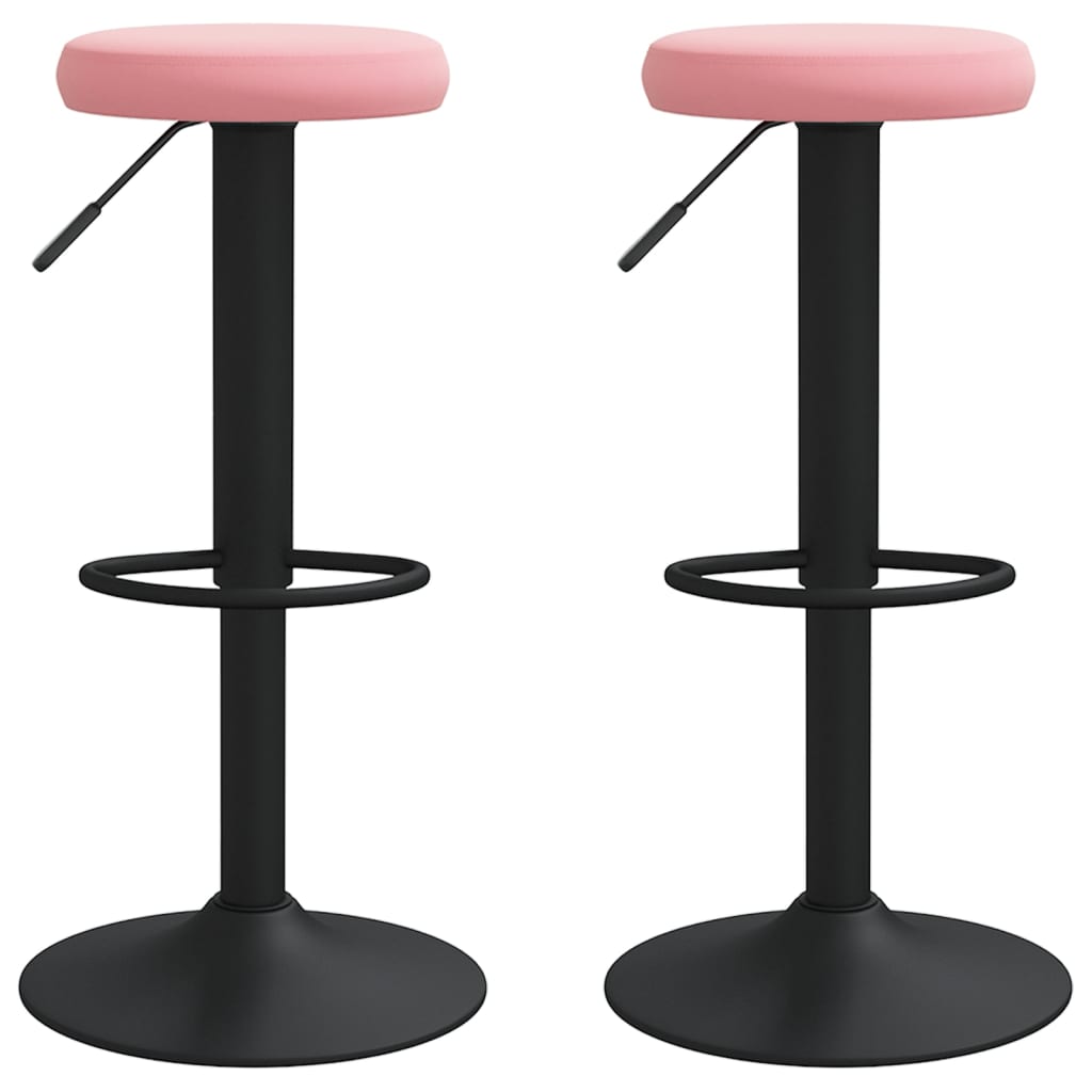Sgabelli da Bar 2 pz Rosa in Velluto - homemem39