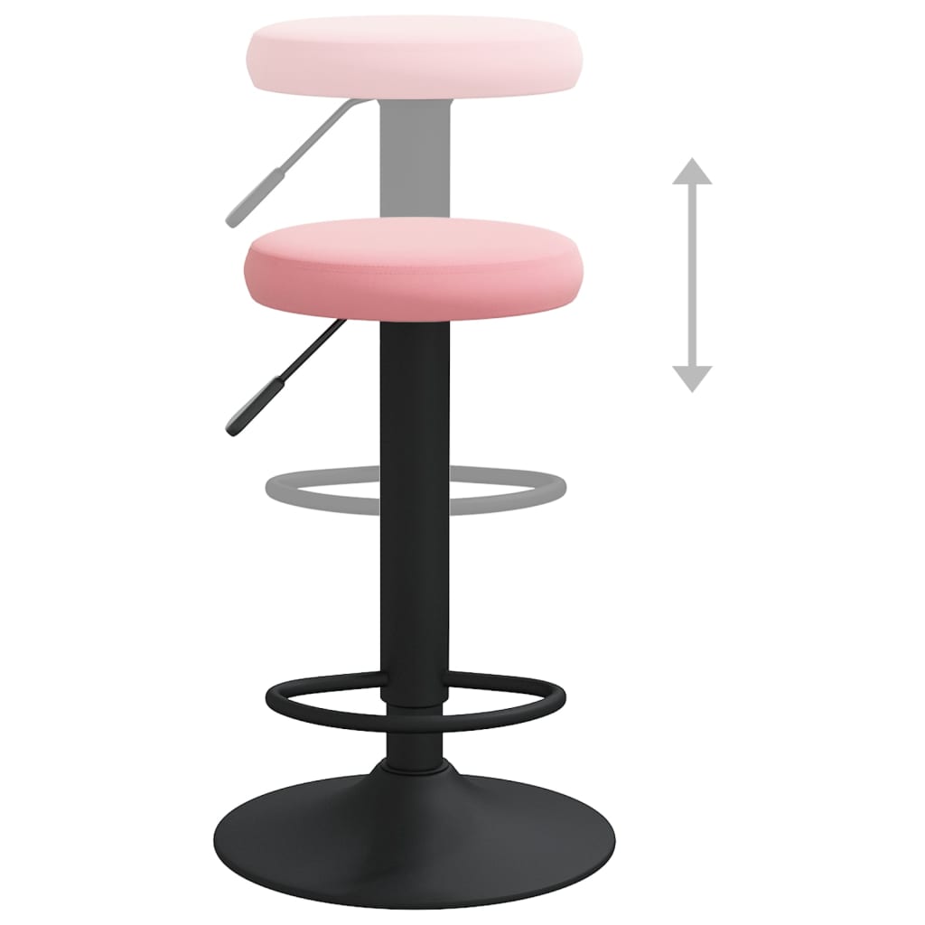 Sgabelli da Bar 2 pz Rosa in Velluto - homemem39