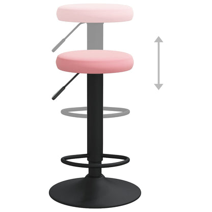 Sgabelli da Bar 2 pz Rosa in Velluto - homemem39