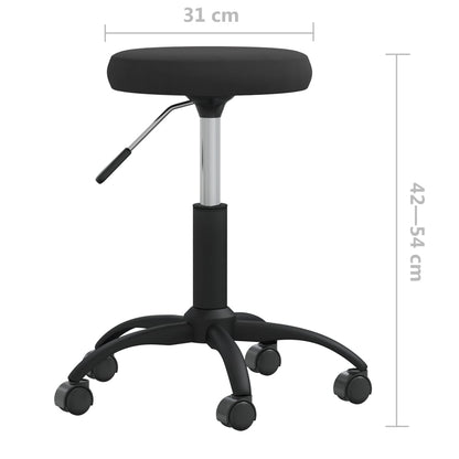 Sedia Girevole da Ufficio Nera in Velluto - homemem39