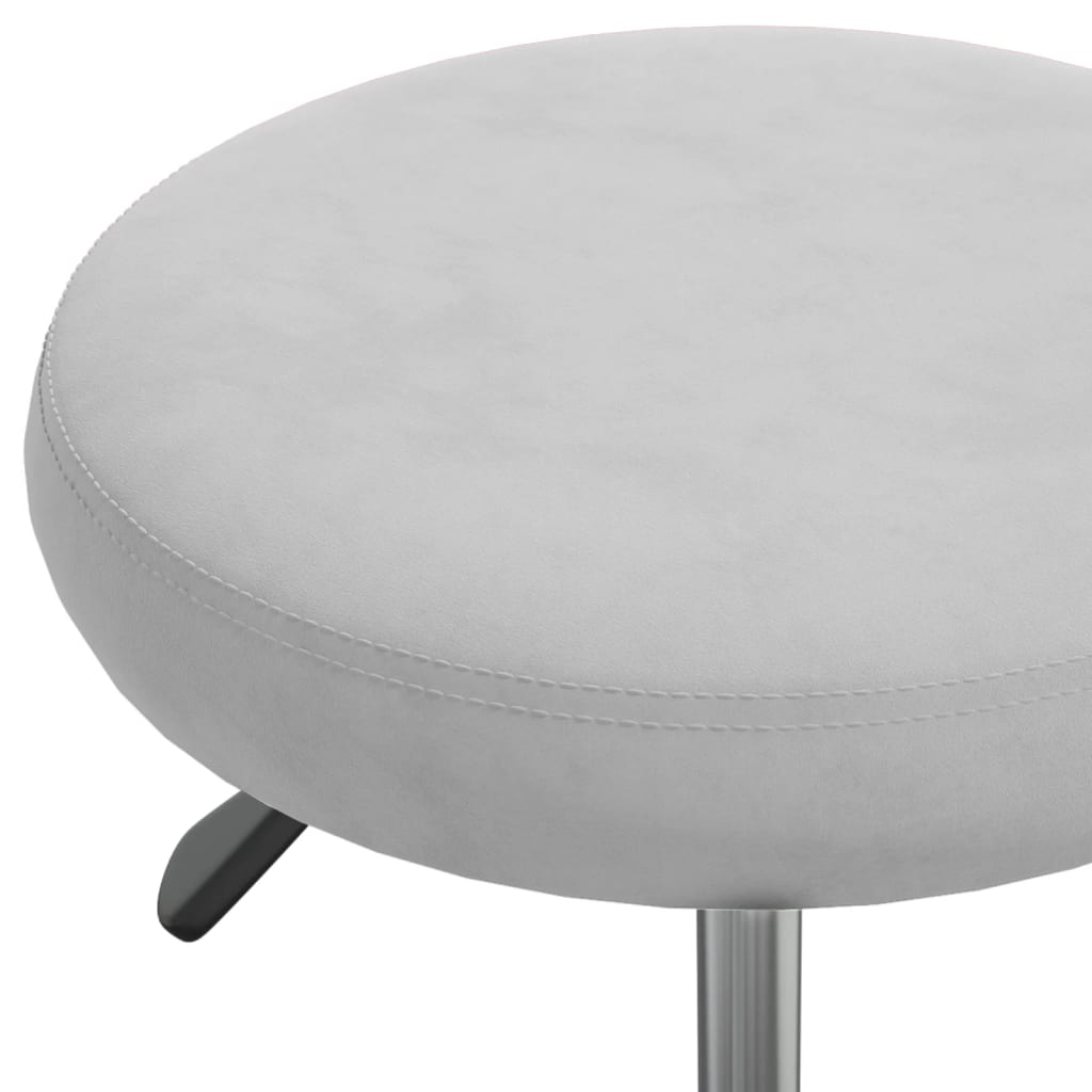 Sedia da Ufficio Girevole Grigio Chiaro in Velluto - homemem39
