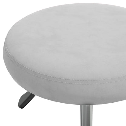 Sedia da Ufficio Girevole Grigio Chiaro in Velluto - homemem39