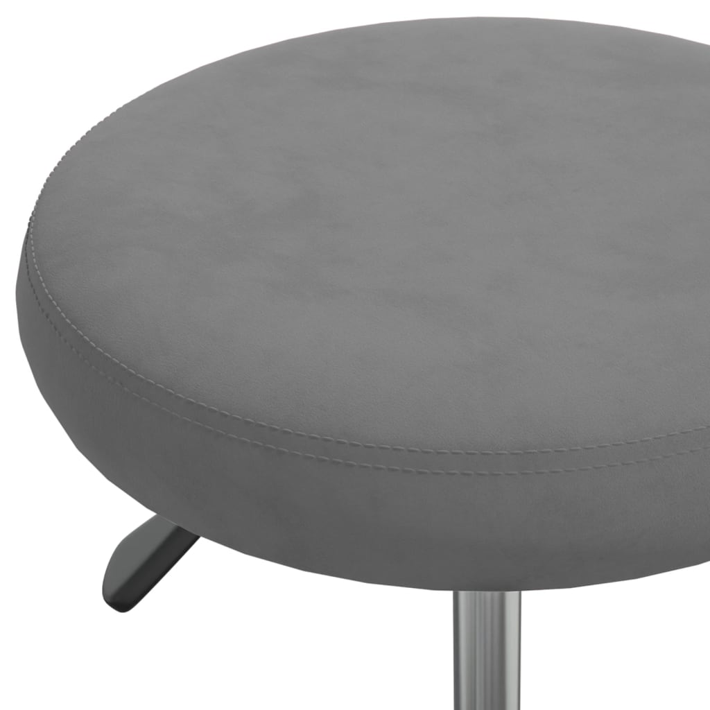 Sedia da Ufficio Girevole Grigio Scuro in Velluto - homemem39
