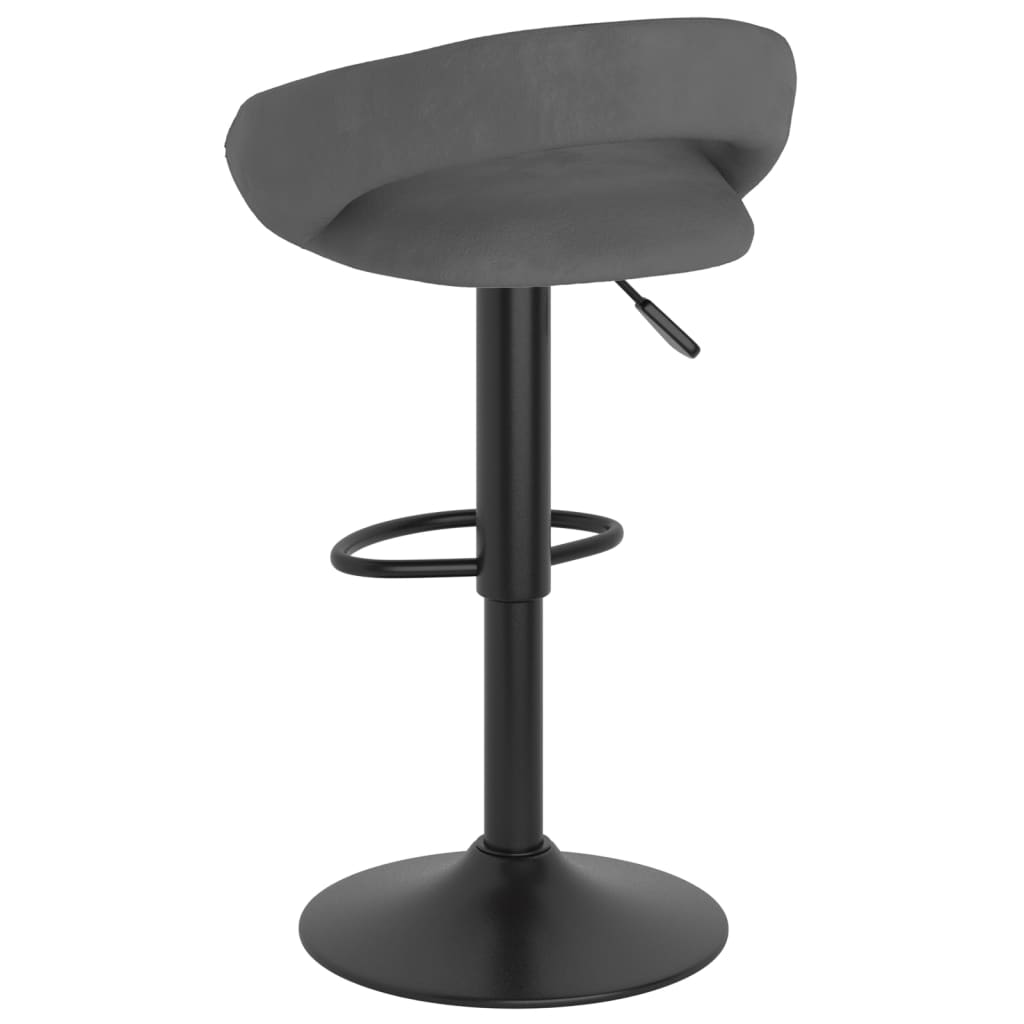 Sgabelli da Bar 2 pz Grigio Scuro in Velluto - homemem39
