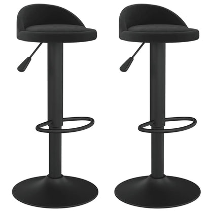 Sgabelli da Bar 2 pz in Velluto Nero - homemem39