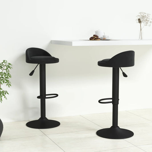 Sgabelli da Bar 2 pz in Velluto Nero - homemem39