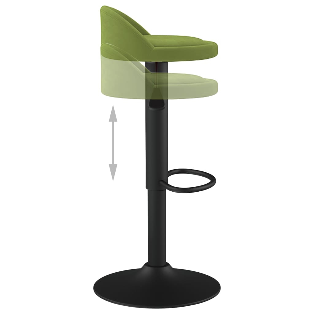 Sgabelli da Bar 2 pz Verde Chiaro in Velluto | homemem39