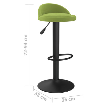 Sgabelli da Bar 2 pz Verde Chiaro in Velluto | homemem39