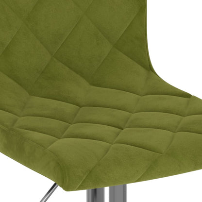 Sgabelli da Bar 2 pz Verde Chiaro in Velluto | homemem39