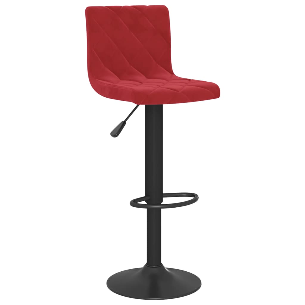 Sgabelli da Bar 2 pz Rosso Vino in Velluto - homemem39