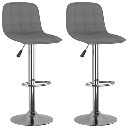 Sgabelli da Bar 2 pz Grigio Chiaro in Tessuto - homemem39