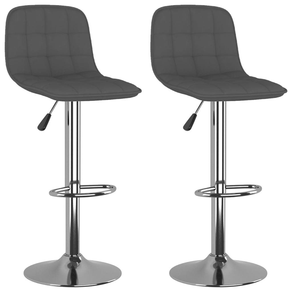Sgabelli da Bar 2 pz Grigio Scuro in Tessuto - homemem39