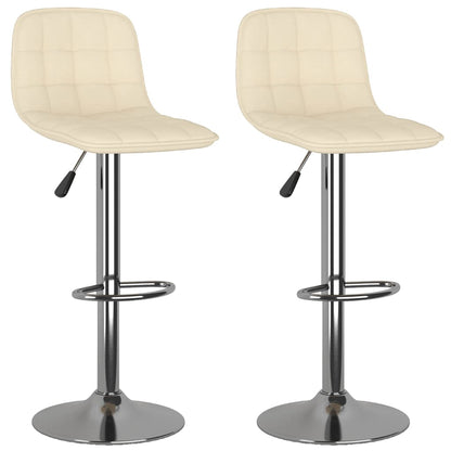 Sgabelli da Bar 2 pz Crema in Tessuto - homemem39