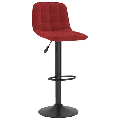 Sgabelli da Bar 2 pz Rosso Vino in Velluto - homemem39