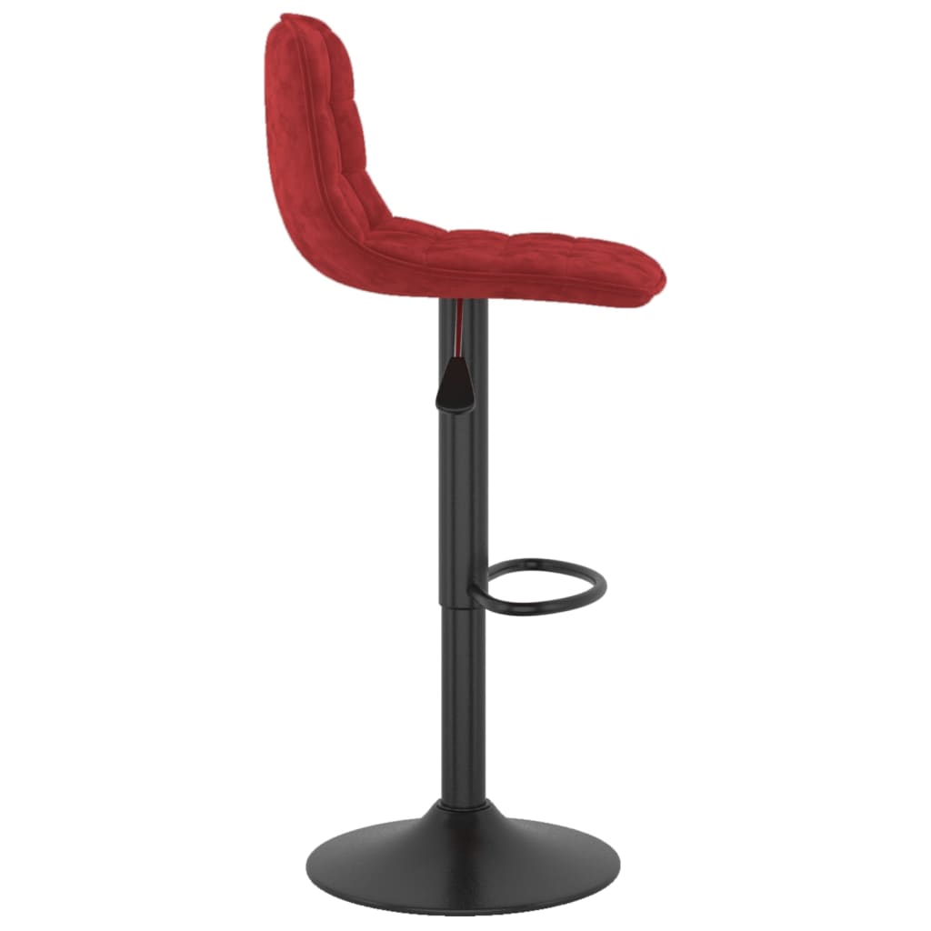Sgabelli da Bar 2 pz Rosso Vino in Velluto | homemem39