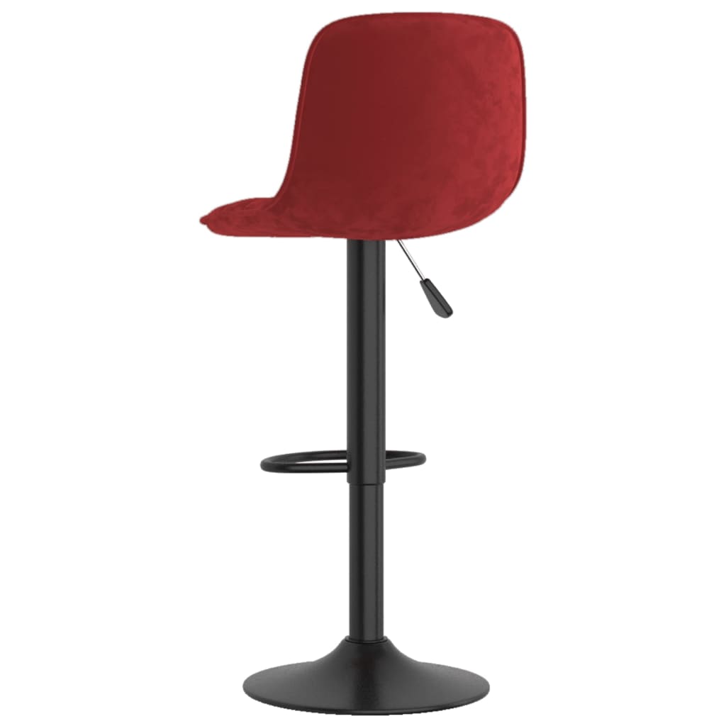 Sgabelli da Bar 2 pz Rosso Vino in Velluto - homemem39