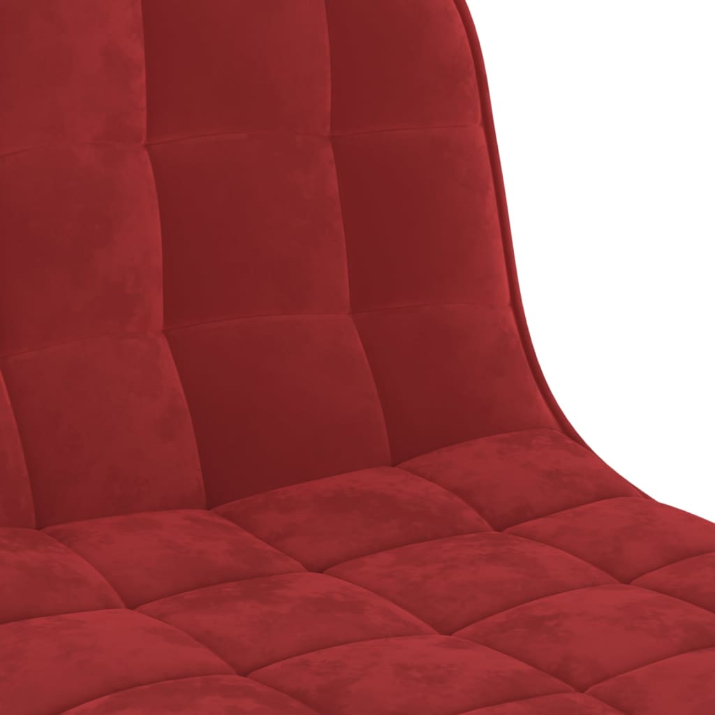 Sgabelli da Bar 2 pz Rosso Vino in Velluto - homemem39