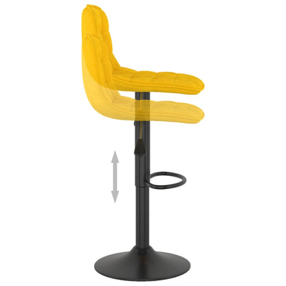 Sgabelli da Bar 2 pz in Velluto Giallo - homemem39