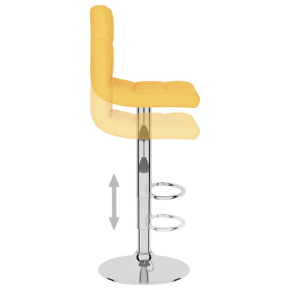 Sgabelli da Bar 2 pz Giallo Senape in Tessuto - homemem39
