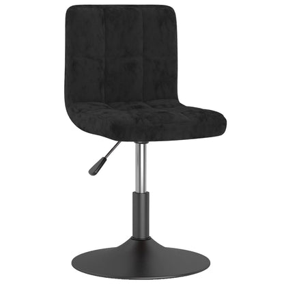 Sgabello da Bar Girevole Nero in Velluto - homemem39