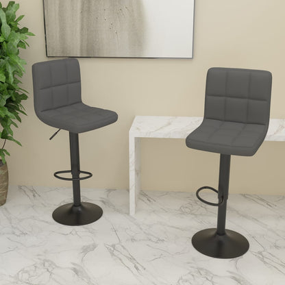 Sgabelli da Bar 2 pz in Tessuto Grigio Scuro - homemem39