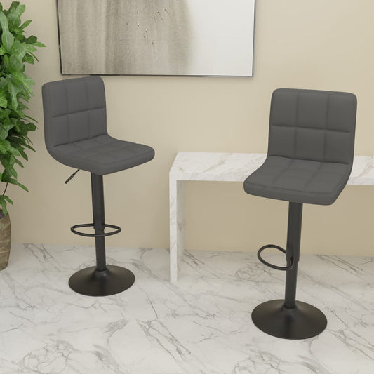Sgabelli da Bar 2 pz in Tessuto Grigio Scuro - homemem39