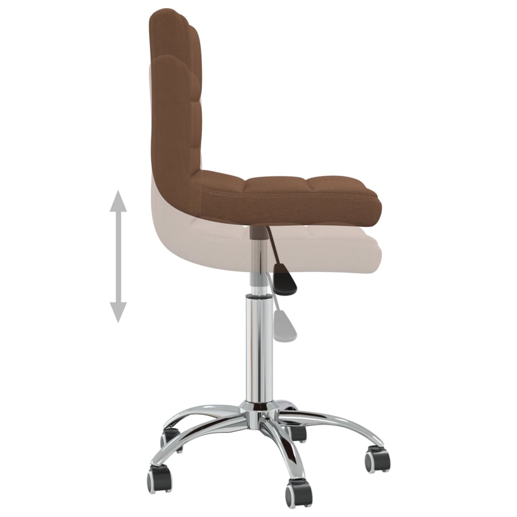 Sedia Girevole da Ufficio Marrone in Tessuto - homemem39