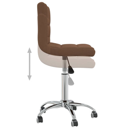 Sedia Girevole da Ufficio Marrone in Tessuto - homemem39
