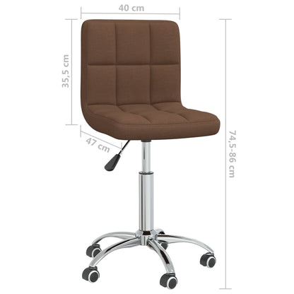 Sedia Girevole da Ufficio Marrone in Tessuto - homemem39