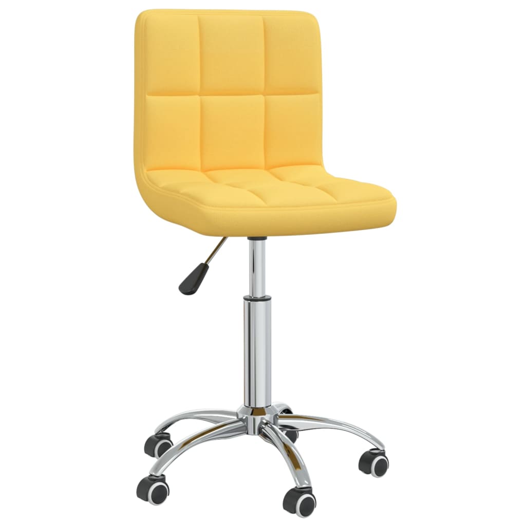 Sedia da Ufficio Girevole Giallo Senape in Tessuto - homemem39