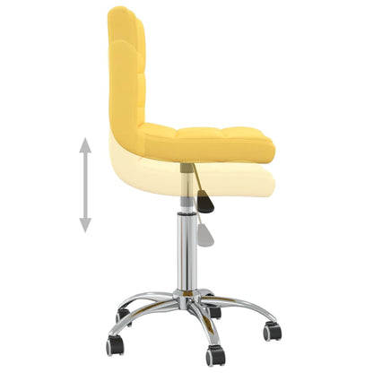 Sedia da Ufficio Girevole Giallo Senape in Tessuto - homemem39