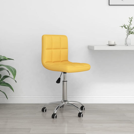 Sedia da Ufficio Girevole Giallo Senape in Tessuto - homemem39