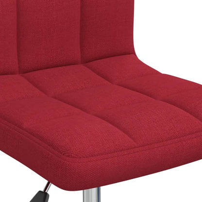 Sedia da Ufficio Girevole Rosso Vino in Tessuto | homemem39