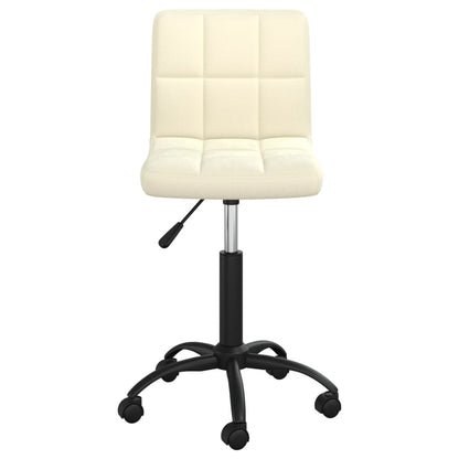 Sedia Girevole da Ufficio Crema in Velluto | homemem39