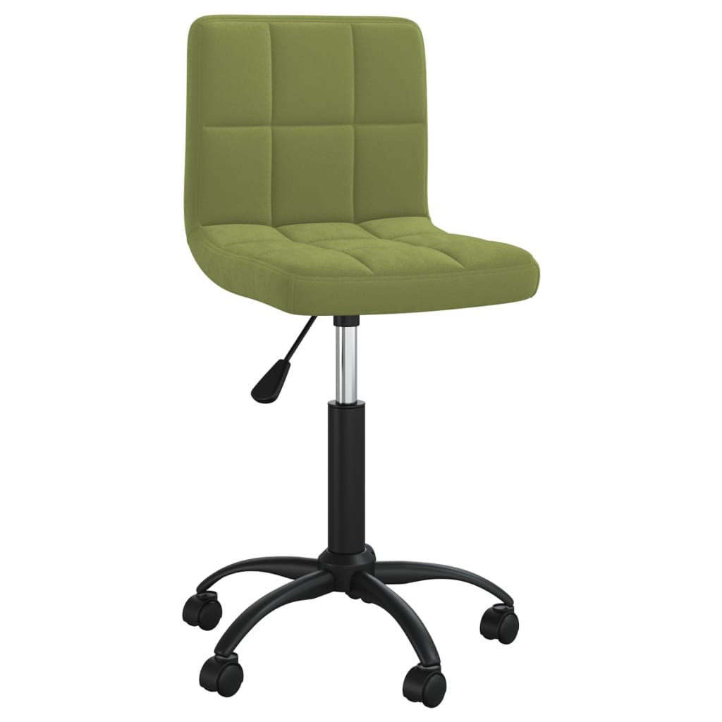 Sedia da Ufficio Girevole Verde Chiaro in Velluto | homemem39