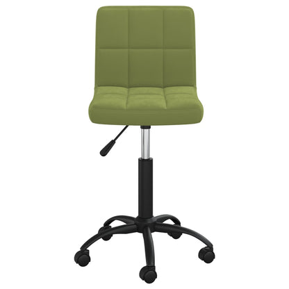 Sedia da Ufficio Girevole Verde Chiaro in Velluto | homemem39