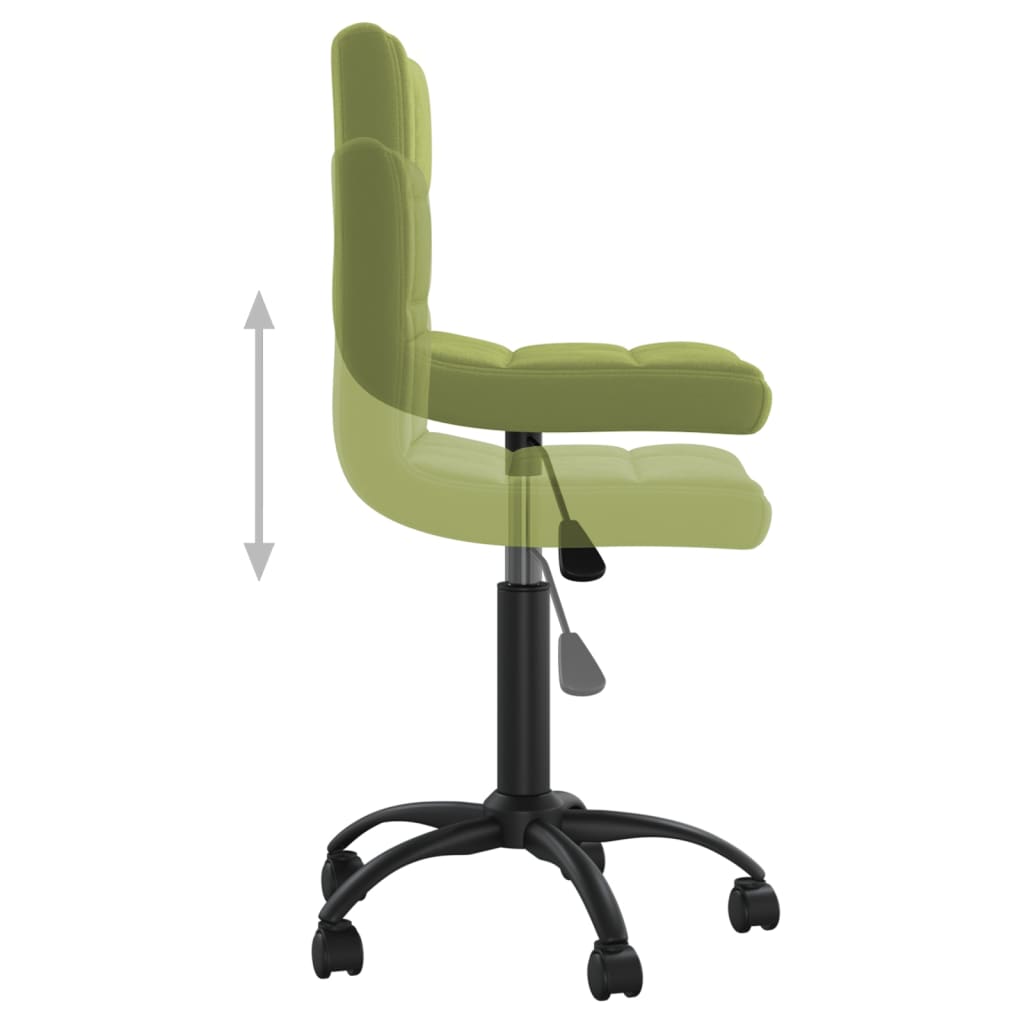 Sedia da Ufficio Girevole Verde Chiaro in Velluto | homemem39