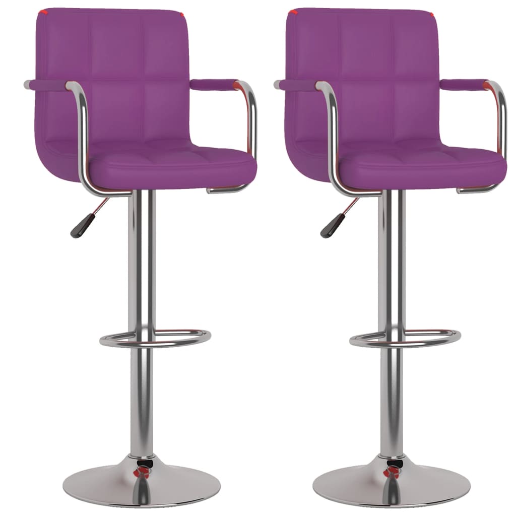 Sgabelli da Bar 2 pz Viola in Similpelle - homemem39